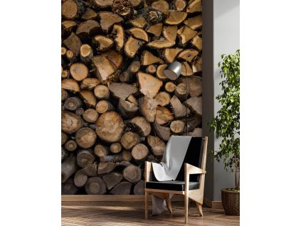 Fototapeta Naukladané drevo
