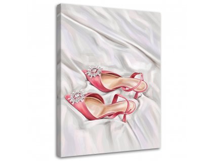 Obraz na plátne Pár ružových topánok
