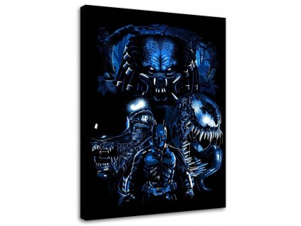 Obraz na plátne Predator, Alien, Venom, Batman - Alberto Perez