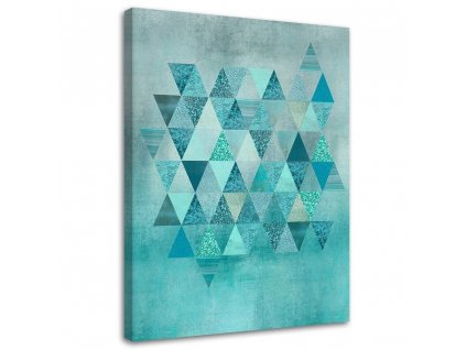Obraz na plátne Zbierka modrých trojuholníkov - Andrea Haase