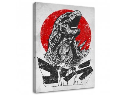 Obraz na plátne Godzilla, monštrum proti slnku - DDJVigo