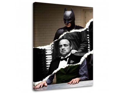 Obraz na plátne Koláž Batman a Krstný otec - Norrobey