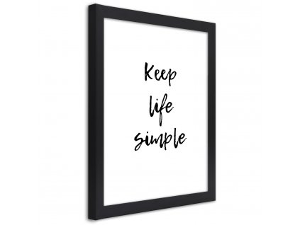 Plagát Keep your life simple