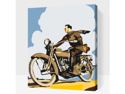 Maľovanie podľa čísel Retro motorkár