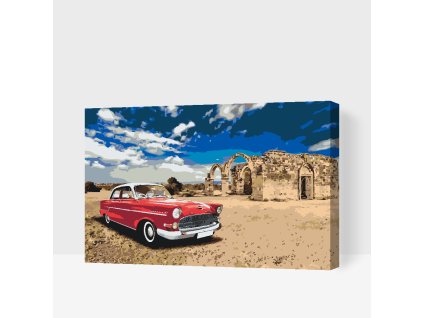 Maľovanie podľa čísel Retro auto