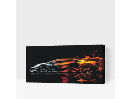 Maľovanie podľa čísel Ohnivé auto