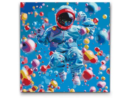 Maľovanie podľa čísel Abstraktný astronaut