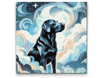 Diamantové maľovanie Modrý labrador