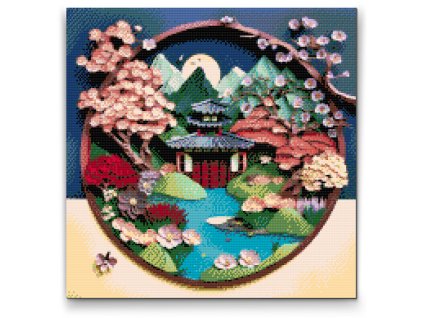 Diamantové maľovanie Japonská záhrada