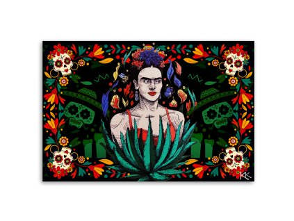 Obraz na plátne Frida Kahlo v mexickom reliéfe