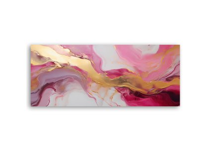 Obraz na plátne Abstraktné mramorové textúry ružové zlato (Rozmery 150 x 50 cm)