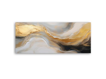 Obraz na plátne Abstraktné textúra mramoru zlato šedá (Rozmery 150 x 50 cm)