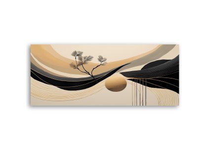Obraz na plátne Geometrická abstrakcia Kruhový strom (Rozmery 150 x 50 cm)