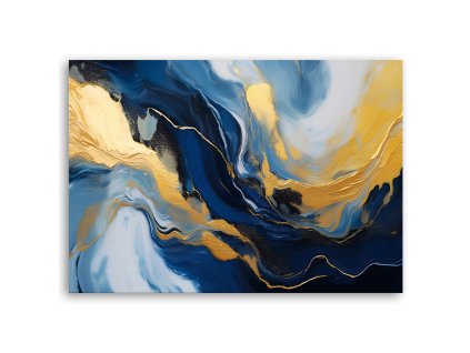 Obraz na plátne Abstraktné textúry mramoru modré zlato (Rozmery 60 x 40 cm)