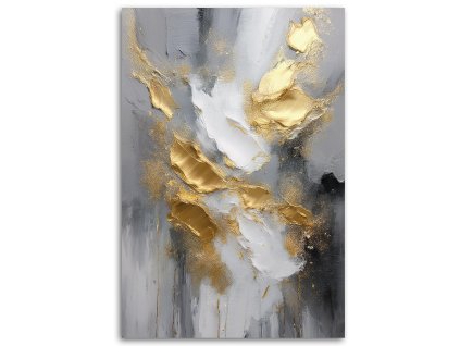 Obraz na plátne Abstraktný zlatý šedý glamour štýl (Rozmery 40 x 60 cm)