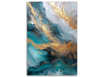 Obraz na plátne Moderná mramorová abstrakcia tyrkysová (Rozmery 40 x 60 cm)