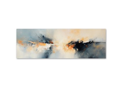 Obraz na plátne Abstraktné zloženie Béžová Zlato šedá (Rozmery 120 x 40 cm)