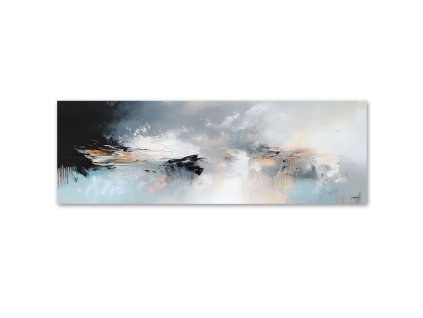 Obraz na plátne Šedé zlato priemyselné abstraktné v priemyselnom štýle (Rozmery 120 x 40 cm)