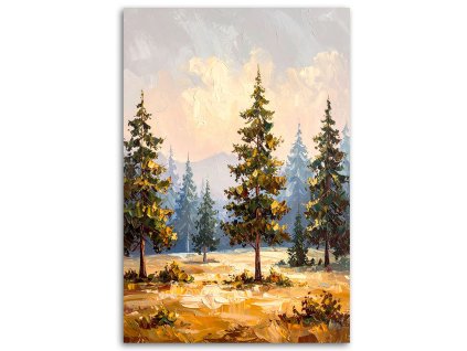 Obraz na plátne Horská krajina Stromy Príroda (Rozmery 60 x 90 cm)