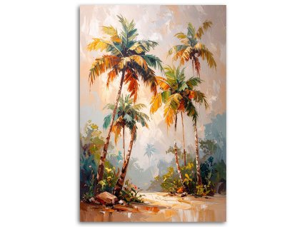 Obraz na plátne Krajina Palmové stromy Džungľa (Rozmery 60 x 90 cm)