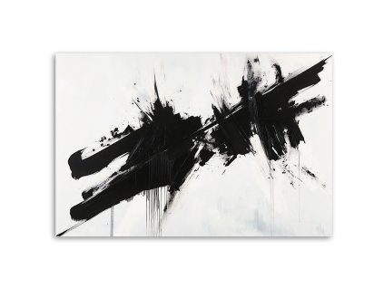 Obraz na plátne Industrial Loft Abstrakt Čiernobiely (Rozmery 120 x 80 cm)