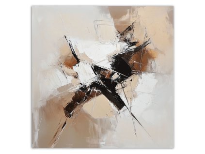 Obraz na plátne Abstraktné umenie Béžová ako namaľovaná (Rozmery 30 x 30 cm)