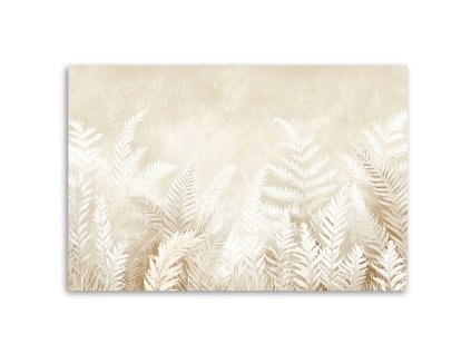 Obraz na plátne Béžové listy papradia perie boho štýl (Rozmery 120 x 80 cm)