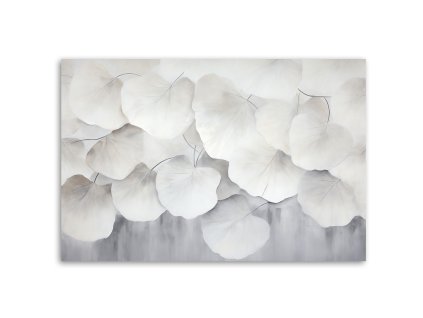 Obraz na plátne Boho listy ginkgo príroda betón boho (Rozmery 120 x 80 cm)
