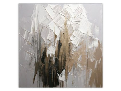 Obraz na plátne Abstraktné Textúra Neutrálne farby (Rozmery 60 x 60 cm)