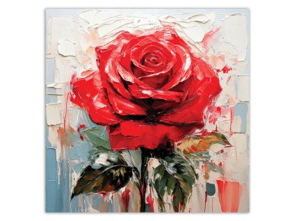 Obraz na plátne Červené ruže Kvety (Rozmery 60 x 60 cm)