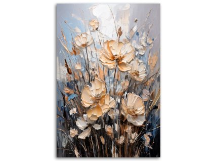 Obraz na plátne Kvety Impresionizmus Pastelový Kytica Akvarel (Rozmery 80 x 120 cm)