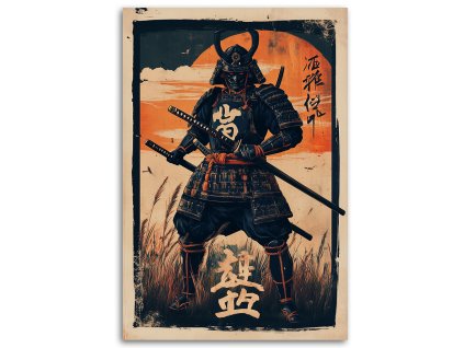 Obraz na plátne Japonský samuraj (Rozmery 80 x 120 cm)