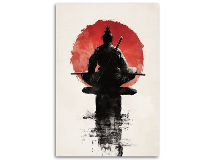 Obraz na plátne Japonský samuraj bojovník (Rozmery 80 x 120 cm)