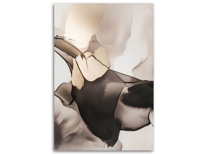 Obraz na plátne 3D abstraktné béžové hnedé moderné (Rozmery 80 x 120 cm)
