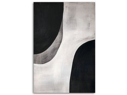 Obraz na plátne Čierno-biely abstraktný minimalizmus (Rozmery 80 x 120 cm)