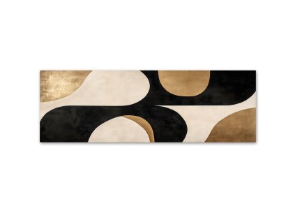 Obraz na plátne Oblúky Abstraktná akvarelová maľba béžová (Rozmery 120 x 40 cm)
