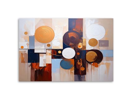 Obraz na plátne Abstrakcia Farebné kruhy (Rozmery 120 x 80 cm)