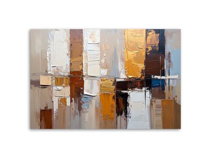 Obraz na plátne Abstrakcia imitácia farby v béžových farbách (Rozmery 120 x 80 cm)