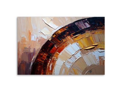 Obraz na plátne Farebná abstrakcia Polkruhy (Rozmery 120 x 80 cm)