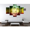 Obraz s hodinami Legendárny Bob Marley - 5 dielny