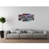 Obraz s hodinami Panoráma Manhattanu - 3 dielny
