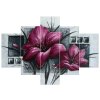 Ručne maľovaný obraz Nádherná magnólia - 5 dielny