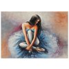 Ručne maľovaný obraz Tmavovlasá baletka