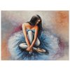 Ručne maľovaný obraz Tmavovlasá baletka
