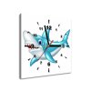 Obraz s hodinami Modrý žralok