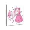 Obraz s hodinami Princezná s ružovým koníkom