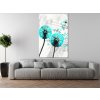 Obraz na plátne Krásne tyrkysové púpavy