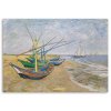 Obraz na plátne Rybárske člny na pláži v Saintes Maries de la Mer - Vincent van Gogh, reprodukcia