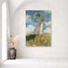 Obraz na plátne Žena s dáždnikom otočená doľava - Claude Monet, reprodukcia