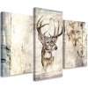 Obraz na plátne Náčrt hlavy jeleňa - 3 dielny